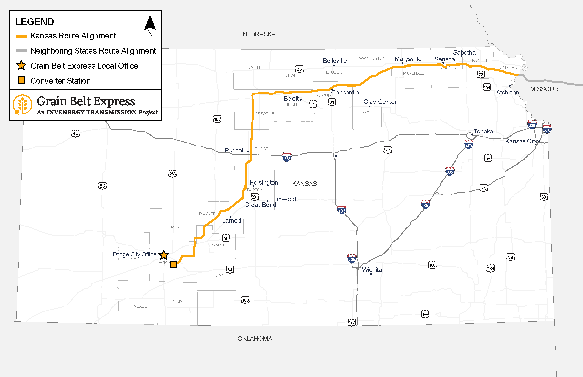 Invenergy Kansas Map